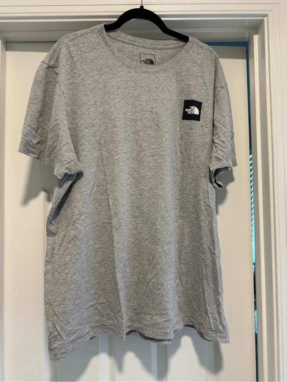 The North Face Men’s Short-Sleeve Crew Tee - Heather Gray with Black Logo